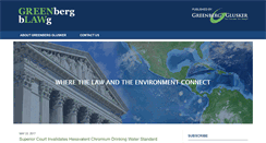 Desktop Screenshot of environmentallawblog.greenbergglusker.com