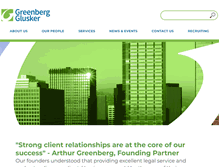 Tablet Screenshot of greenbergglusker.com